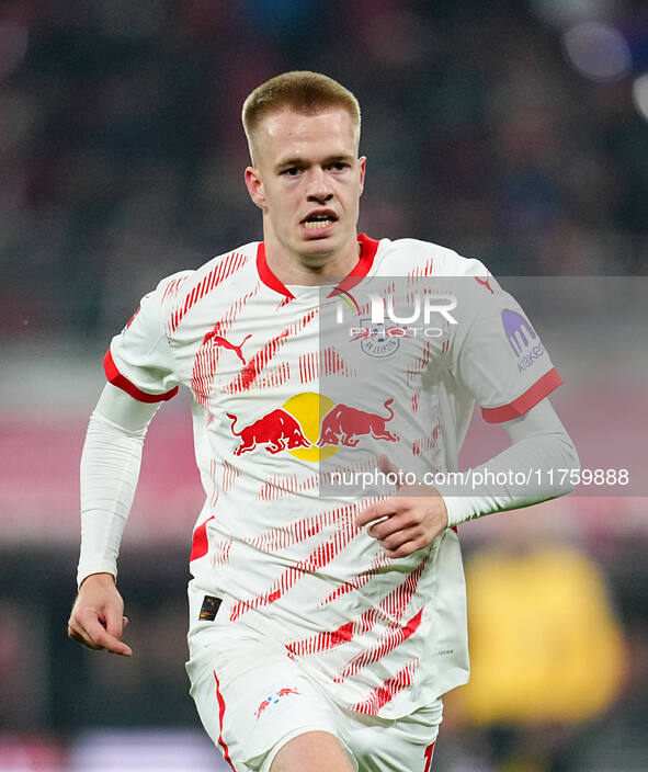 Arthur Vermeeren of Leipzig  looks on during the Bundesliga match between RB Leipzig and Borussia Mönchengladbach at Red Bull arena, Leipzig...