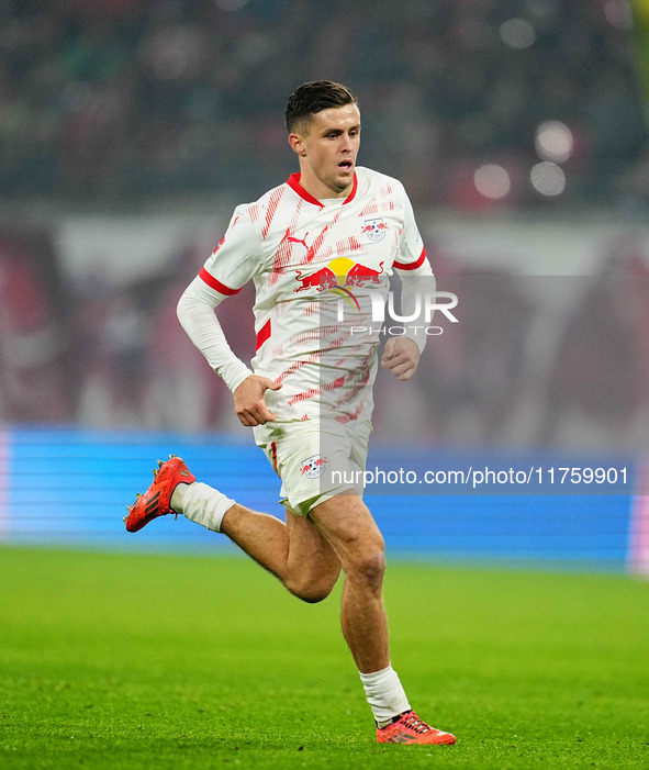 Christoph Baumgartner of Leipzig  looks on during the Bundesliga match between RB Leipzig and Borussia Mönchengladbach at Red Bull arena, Le...