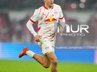 Christoph Baumgartner of Leipzig  looks on during the Bundesliga match between RB Leipzig and Borussia Mönchengladbach at Red Bull arena, Le...