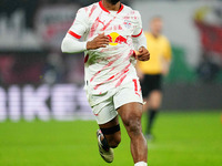 Lois Openda of Leipzig  looks on during the Bundesliga match between RB Leipzig and Borussia Mönchengladbach at Red Bull arena, Leipzig, Ger...