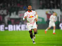 Lois Openda of Leipzig  looks on during the Bundesliga match between RB Leipzig and Borussia Mönchengladbach at Red Bull arena, Leipzig, Ger...