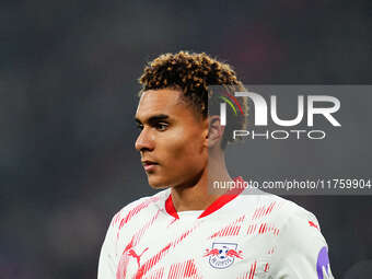 Antonio Nusa of Leipzig  looks on during the Bundesliga match between RB Leipzig and Borussia Mönchengladbach at Red Bull arena, Leipzig, Ge...