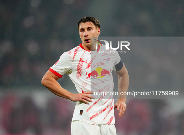 Willi Orban of Leipzig  looks on during the Bundesliga match between RB Leipzig and Borussia Mönchengladbach at Red Bull arena, Leipzig, Ger...