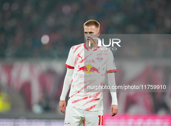 Arthur Vermeeren of Leipzig  looks on during the Bundesliga match between RB Leipzig and Borussia Mönchengladbach at Red Bull arena, Leipzig...