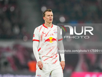 Lukas Klostermann of Leipzig  looks on during the Bundesliga match between RB Leipzig and Borussia Mönchengladbach at Red Bull arena, Leipzi...