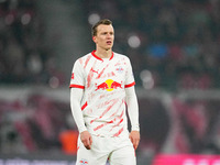 Lukas Klostermann of Leipzig  looks on during the Bundesliga match between RB Leipzig and Borussia Mönchengladbach at Red Bull arena, Leipzi...