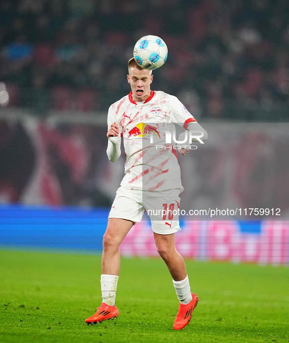 Arthur Vermeeren of Leipzig  controls the ball during the Bundesliga match between RB Leipzig and Borussia Mönchengladbach at Red Bull arena...