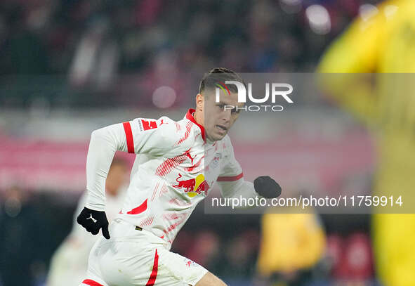 Christoph Baumgartner of Leipzig  looks on during the Bundesliga match between RB Leipzig and Borussia Mönchengladbach at Red Bull arena, Le...