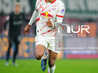 Yussuf Poulsen of Leipzig  looks on during the Bundesliga match between RB Leipzig and Borussia Mönchengladbach at Red Bull arena, Leipzig,...