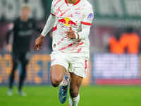 Yussuf Poulsen of Leipzig  looks on during the Bundesliga match between RB Leipzig and Borussia Mönchengladbach at Red Bull arena, Leipzig,...