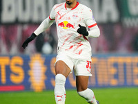 Benjamin Henrichs of Leipzig  looks on during the Bundesliga match between RB Leipzig and Borussia Mönchengladbach at Red Bull arena, Leipzi...