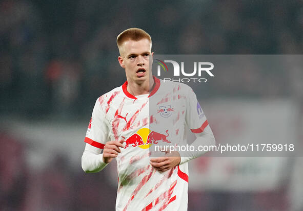 Arthur Vermeeren of Leipzig  looks on during the Bundesliga match between RB Leipzig and Borussia Mönchengladbach at Red Bull arena, Leipzig...