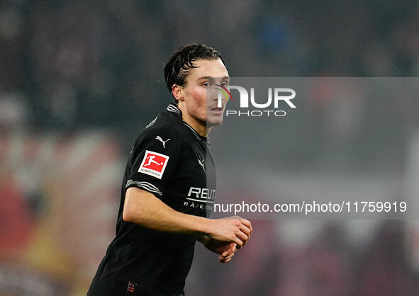 Rocco Reitz of Borussia Monchengladbach  looks on during the Bundesliga match between RB Leipzig and Borussia Mönchengladbach at Red Bull ar...