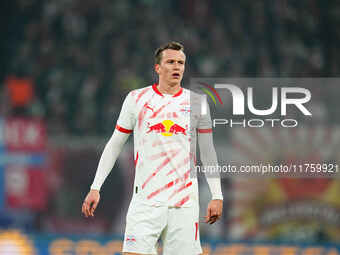 Lukas Klostermann of Leipzig  looks on during the Bundesliga match between RB Leipzig and Borussia Mönchengladbach at Red Bull arena, Leipzi...