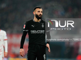 Franck Honorat of Borussia Monchengladbach  looks on during the Bundesliga match between RB Leipzig and Borussia Mönchengladbach at Red Bull...