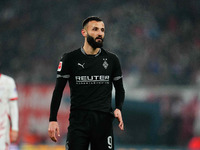 Franck Honorat of Borussia Monchengladbach  looks on during the Bundesliga match between RB Leipzig and Borussia Mönchengladbach at Red Bull...