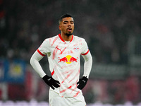 Benjamin Henrichs of Leipzig  looks on during the Bundesliga match between RB Leipzig and Borussia Mönchengladbach at Red Bull arena, Leipzi...