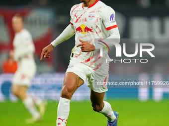 Yussuf Poulsen of Leipzig  looks on during the Bundesliga match between RB Leipzig and Borussia Mönchengladbach at Red Bull arena, Leipzig,...