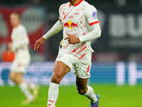 Yussuf Poulsen of Leipzig  looks on during the Bundesliga match between RB Leipzig and Borussia Mönchengladbach at Red Bull arena, Leipzig,...