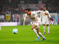 Yussuf Poulsen of Leipzig  looks on during the Bundesliga match between RB Leipzig and Borussia Mönchengladbach at Red Bull arena, Leipzig,...