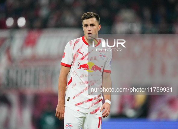 Christoph Baumgartner of Leipzig  looks on during the Bundesliga match between RB Leipzig and Borussia Mönchengladbach at Red Bull arena, Le...