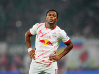 Lois Openda of Leipzig  looks on during the Bundesliga match between RB Leipzig and Borussia Mönchengladbach at Red Bull arena, Leipzig, Ger...