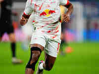 Lois Openda of Leipzig  looks on during the Bundesliga match between RB Leipzig and Borussia Mönchengladbach at Red Bull arena, Leipzig, Ger...