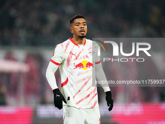 Benjamin Henrichs of Leipzig  looks on during the Bundesliga match between RB Leipzig and Borussia Mönchengladbach at Red Bull arena, Leipzi...