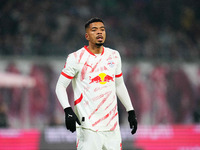 Benjamin Henrichs of Leipzig  looks on during the Bundesliga match between RB Leipzig and Borussia Mönchengladbach at Red Bull arena, Leipzi...