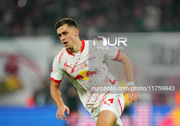 Christoph Baumgartner of Leipzig  looks on during the Bundesliga match between RB Leipzig and Borussia Mönchengladbach at Red Bull arena, Le...