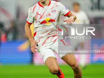 Christoph Baumgartner of Leipzig  looks on during the Bundesliga match between RB Leipzig and Borussia Mönchengladbach at Red Bull arena, Le...