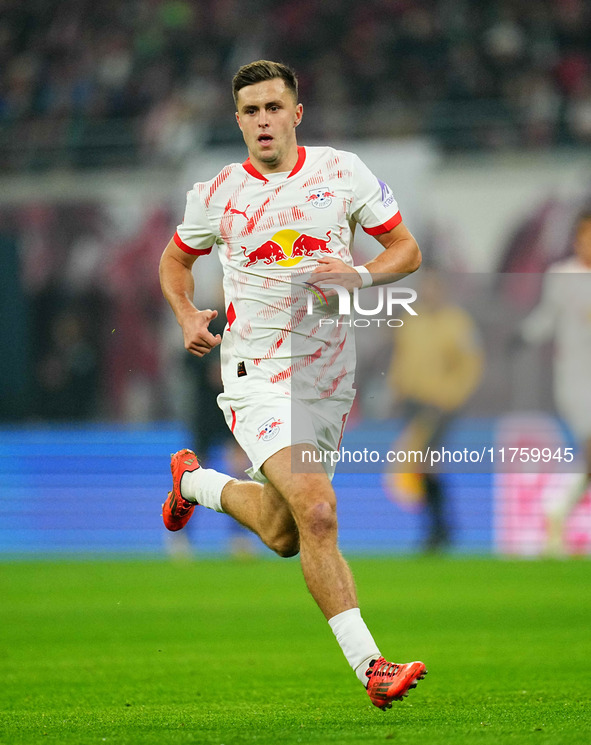 Christoph Baumgartner of Leipzig  looks on during the Bundesliga match between RB Leipzig and Borussia Mönchengladbach at Red Bull arena, Le...