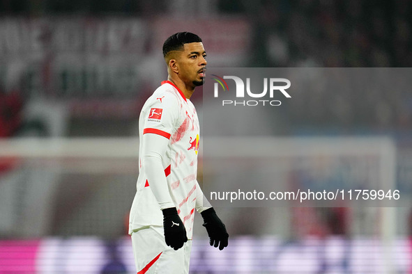 Benjamin Henrichs of Leipzig  looks on during the Bundesliga match between RB Leipzig and Borussia Mönchengladbach at Red Bull arena, Leipzi...