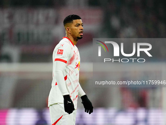 Benjamin Henrichs of Leipzig  looks on during the Bundesliga match between RB Leipzig and Borussia Mönchengladbach at Red Bull arena, Leipzi...