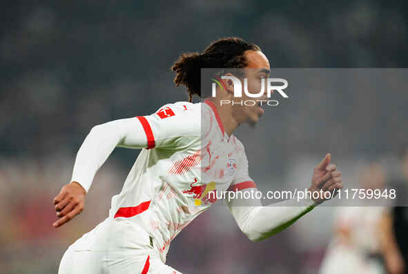 Yussuf Poulsen of Leipzig  looks on during the Bundesliga match between RB Leipzig and Borussia Mönchengladbach at Red Bull arena, Leipzig,...