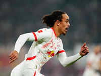 Yussuf Poulsen of Leipzig  looks on during the Bundesliga match between RB Leipzig and Borussia Mönchengladbach at Red Bull arena, Leipzig,...