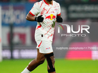 Lois Openda of Leipzig  looks on during the Bundesliga match between RB Leipzig and Borussia Mönchengladbach at Red Bull arena, Leipzig, Ger...