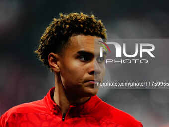 Antonio Nusa of Leipzig  looks on during the Bundesliga match between RB Leipzig and Borussia Mönchengladbach at Red Bull arena, Leipzig, Ge...