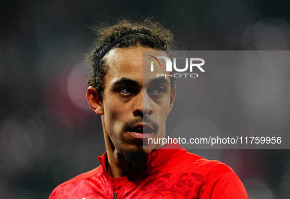 Yussuf Poulsen of Leipzig  looks on during the Bundesliga match between RB Leipzig and Borussia Mönchengladbach at Red Bull arena, Leipzig,...