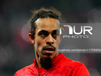 Yussuf Poulsen of Leipzig  looks on during the Bundesliga match between RB Leipzig and Borussia Mönchengladbach at Red Bull arena, Leipzig,...