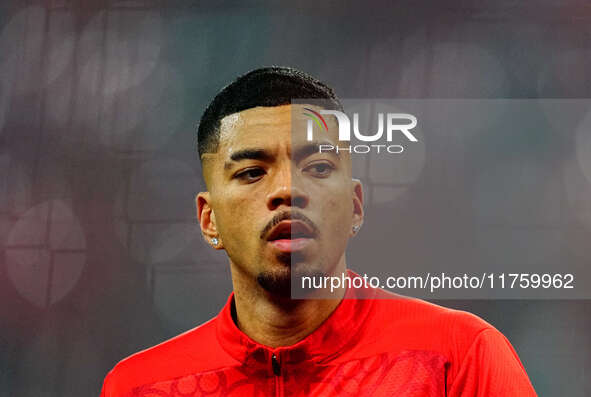 Benjamin Henrichs of Leipzig  looks on during the Bundesliga match between RB Leipzig and Borussia Mönchengladbach at Red Bull arena, Leipzi...