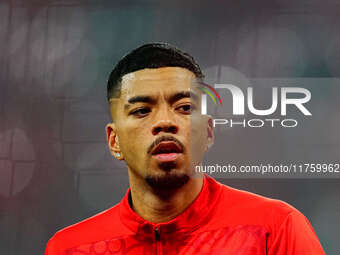 Benjamin Henrichs of Leipzig  looks on during the Bundesliga match between RB Leipzig and Borussia Mönchengladbach at Red Bull arena, Leipzi...