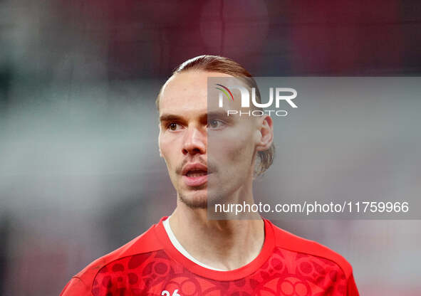 Maarten Vandevoordt of Leipzig  looks on during the Bundesliga match between RB Leipzig and Borussia Mönchengladbach at Red Bull arena, Leip...