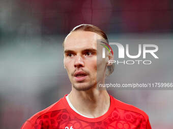 Maarten Vandevoordt of Leipzig  looks on during the Bundesliga match between RB Leipzig and Borussia Mönchengladbach at Red Bull arena, Leip...