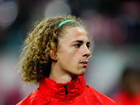 Viggo Gebel of Leipzig  looks on during the Bundesliga match between RB Leipzig and Borussia Mönchengladbach at Red Bull arena, Leipzig, Ger...