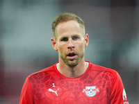 Peter Gulacsi of Leipzig  looks on during the Bundesliga match between RB Leipzig and Borussia Mönchengladbach at Red Bull arena, Leipzig, G...