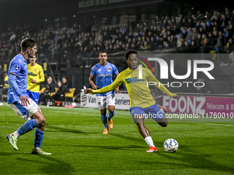 RKC forward Denilho Cleonise plays during the match between RKC and NEC at the Mandemakers Stadium in Waalwijk, Netherlands, on November 9,...