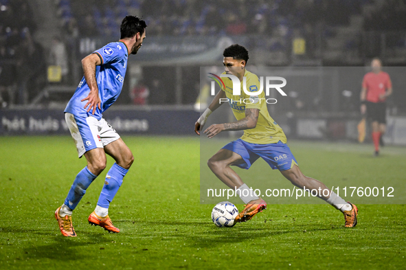 RKC forward Richonell Margaret plays during the match between RKC and NEC at the Mandemakers Stadium in Waalwijk, Netherlands, on November 9...