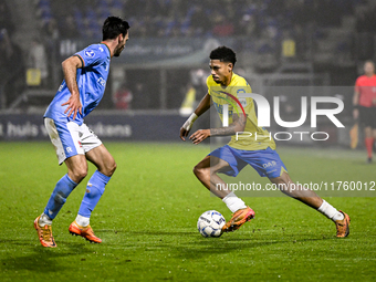 RKC forward Richonell Margaret plays during the match between RKC and NEC at the Mandemakers Stadium in Waalwijk, Netherlands, on November 9...