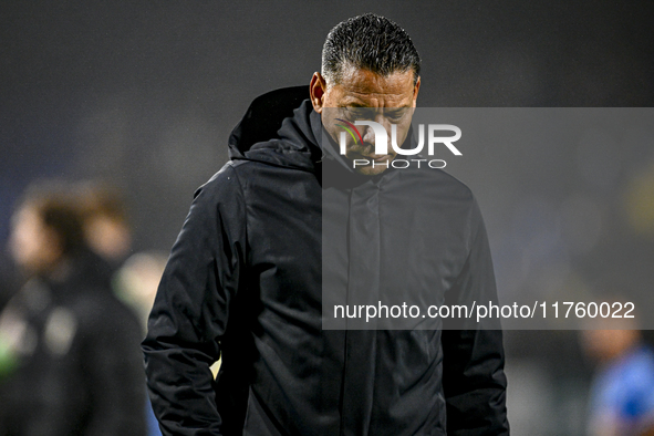 RKC trainer Henk Fraser is present during the match between RKC and NEC at the Mandemakers Stadium for the 2024-2025 season in Waalwijk, Net...